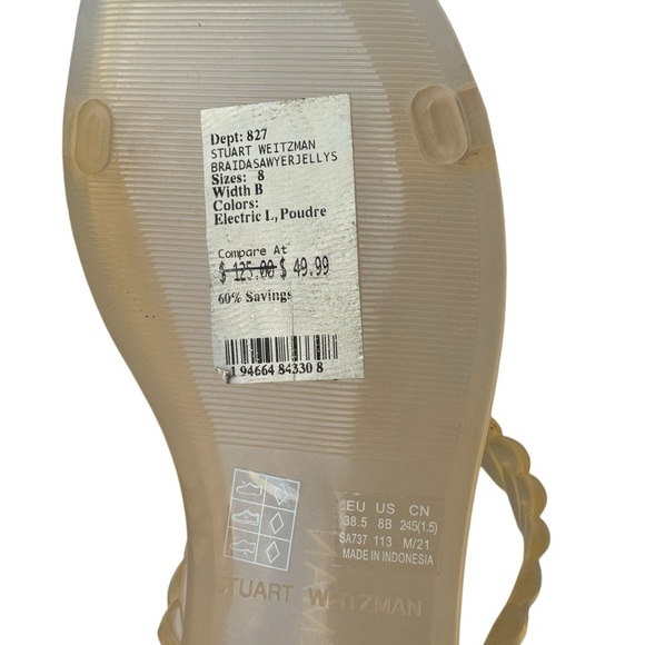 STUART WEITZMAN Braida Womens Open Toe Slip On Jelly Sandals SZ. 8 - Picture 11 of 11